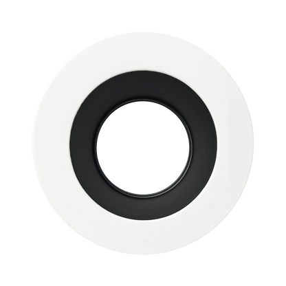 Luxrite LR24967 4" Regressed 5CCT Interchangeable Canless Spotlight Round Smooth Black/white Trim