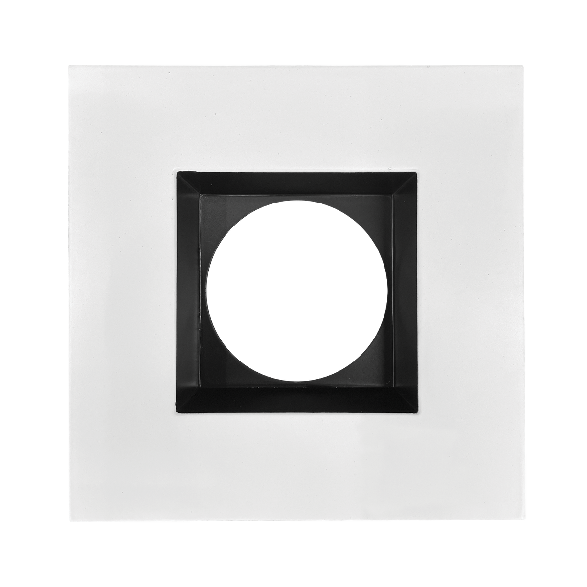Luxrite LR24968 4" Regressed 5CCT Interchangeable Canless Spotlight Square Smooth Black/white Trim