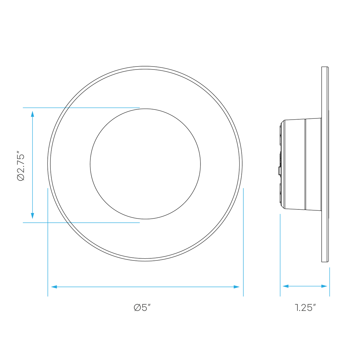 Luxrite LR24980 7.5W 3-4" Universal Downlight Magnetic Disk - 5 CCT Selectable