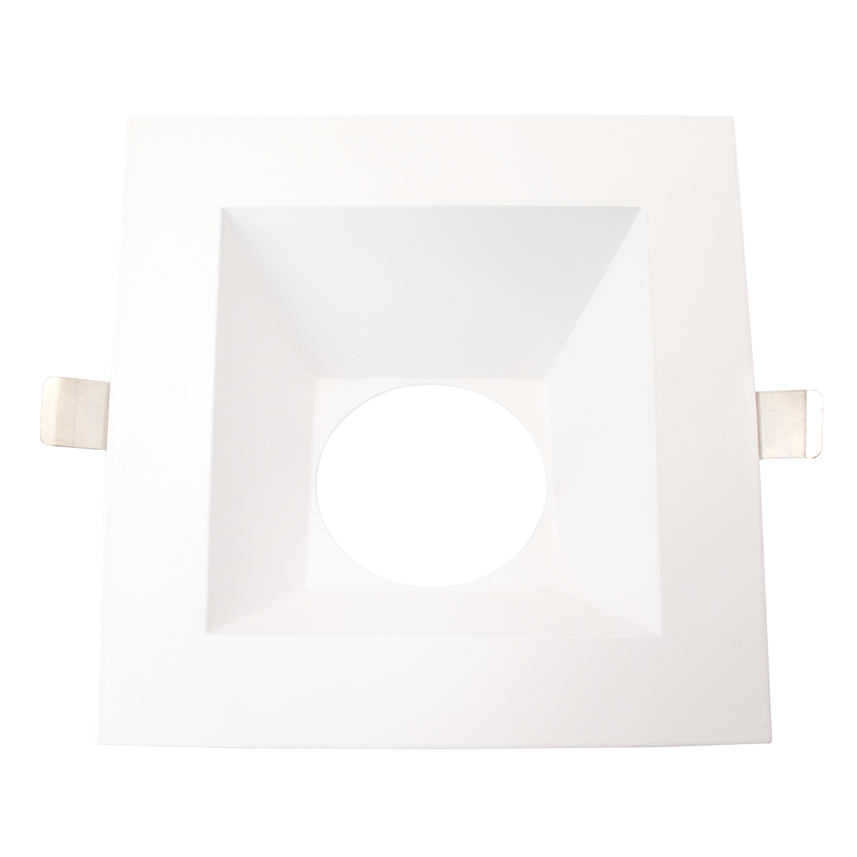Luxrite LR24989 6" Square Wall Washer Trim Replacement - White Finish
