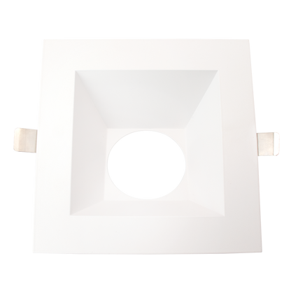 Luxrite LR24989 6" Square Wall Washer Trim Replacement - White Finish