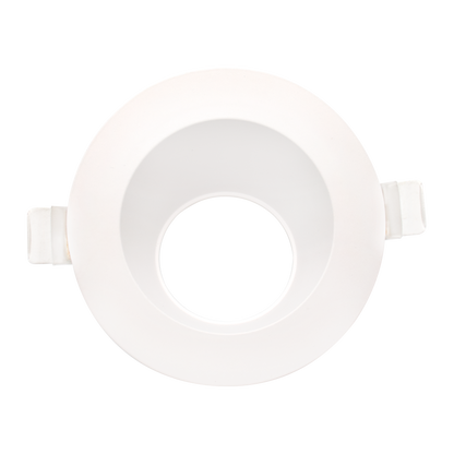 Luxrite LR25098 3" Regressed Round Wall Washer Trim - White Finish