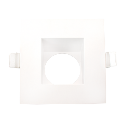 Luxrite LR25099 3" Regressed Square Wall Washer Trim - White Finish