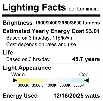 Luxrite LR25162 2' Linkable Linear Wrap - 5CCT & 4 Wattage Selectable