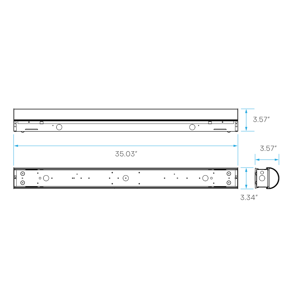 Luxrite LR25193 3' Linear 25W 3CCT