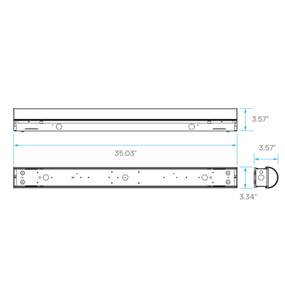 Luxrite LR25193 3' Linear 25W 3CCT