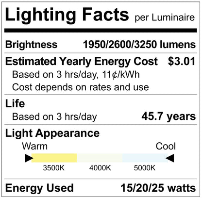 Luxrite LR25223 2' Quick Release Slim Linear Fixture - 3CCT & Wattage Selectable High Output