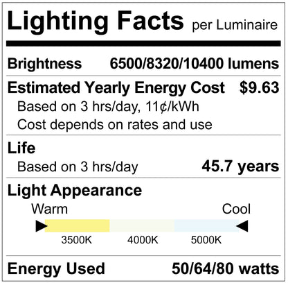 Luxrite LR25227+MS 8' Quick Release Slim Linear Fixture - 3CCT & Wattage Selectable High Output +ms
