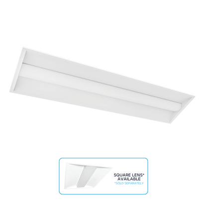 Luxrite LR25313 1X4 Center-basket Troffer 5CCT & 5 Wattage Selectable