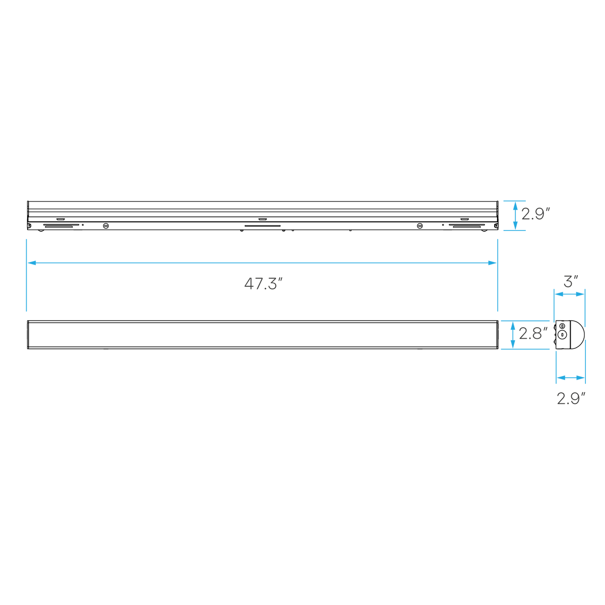 Luxrite LR25363+MS 4' High Output Linear Fixture Sensor Ready - 5CCT & 4 Wattage Selectable + MS