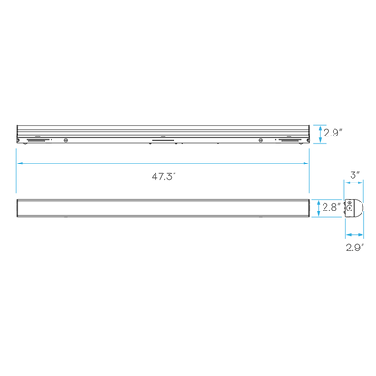 4' HIGH OUTPUT LINEAR FIXTURE SENSOR READY - 5CCT & 4 WATTAGE SELECTABLE