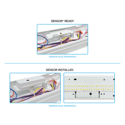 Luxrite LR25363+MS 4' High Output Linear Fixture Sensor Ready - 5CCT & 4 Wattage Selectable + MS