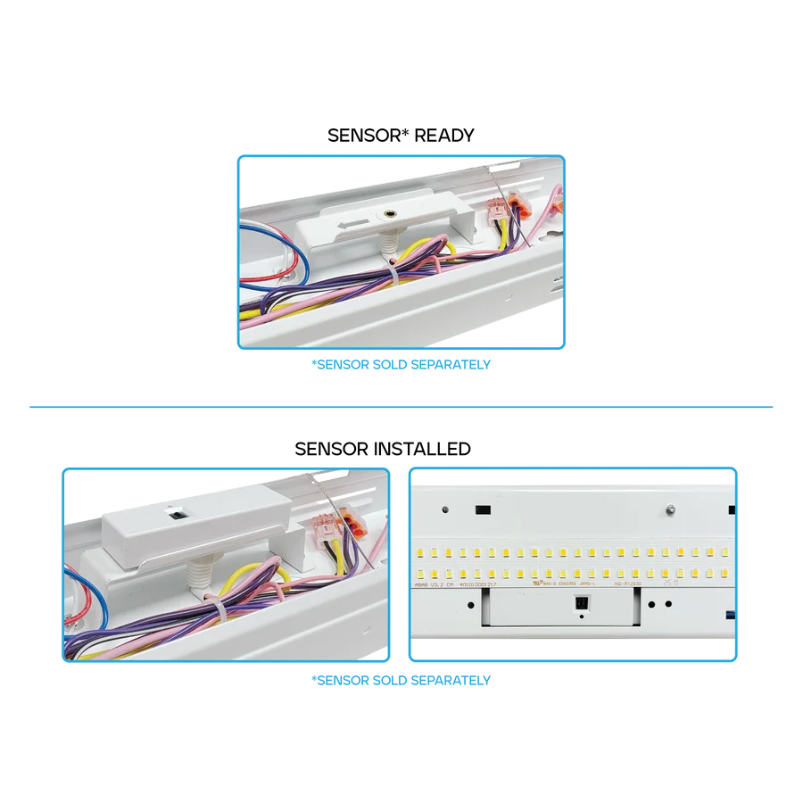 4' HIGH OUTPUT LINEAR FIXTURE SENSOR READY - 5CCT & 4 WATTAGE SELECTABLE