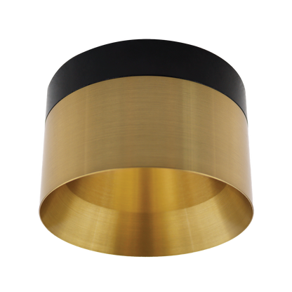 Luxrite LR25416 3" Regressed Trimless Push N' Lock Spotlight Snoot - Brass Finish