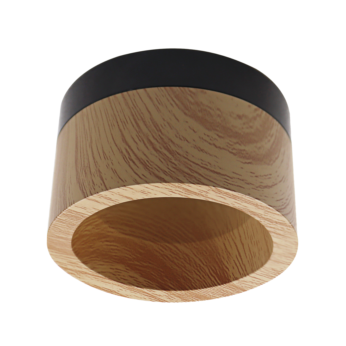 Luxrite LR25417 3" Regressed Trimless Push N' Lock Spotlight Snoot - Wood Finish