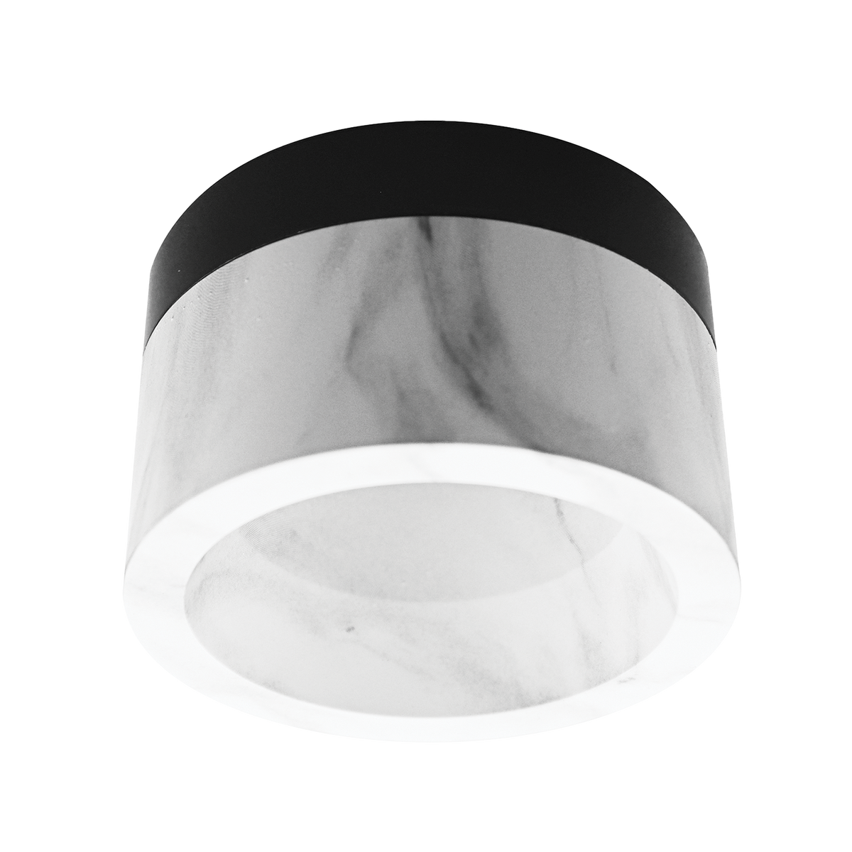 Luxrite LR25418 3" Regressed Trimless Push N' Lock Spotlight Snoot - Marble Finish