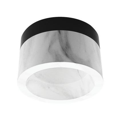 Luxrite LR25418 3" Regressed Trimless Push N' Lock Spotlight Snoot - Marble Finish