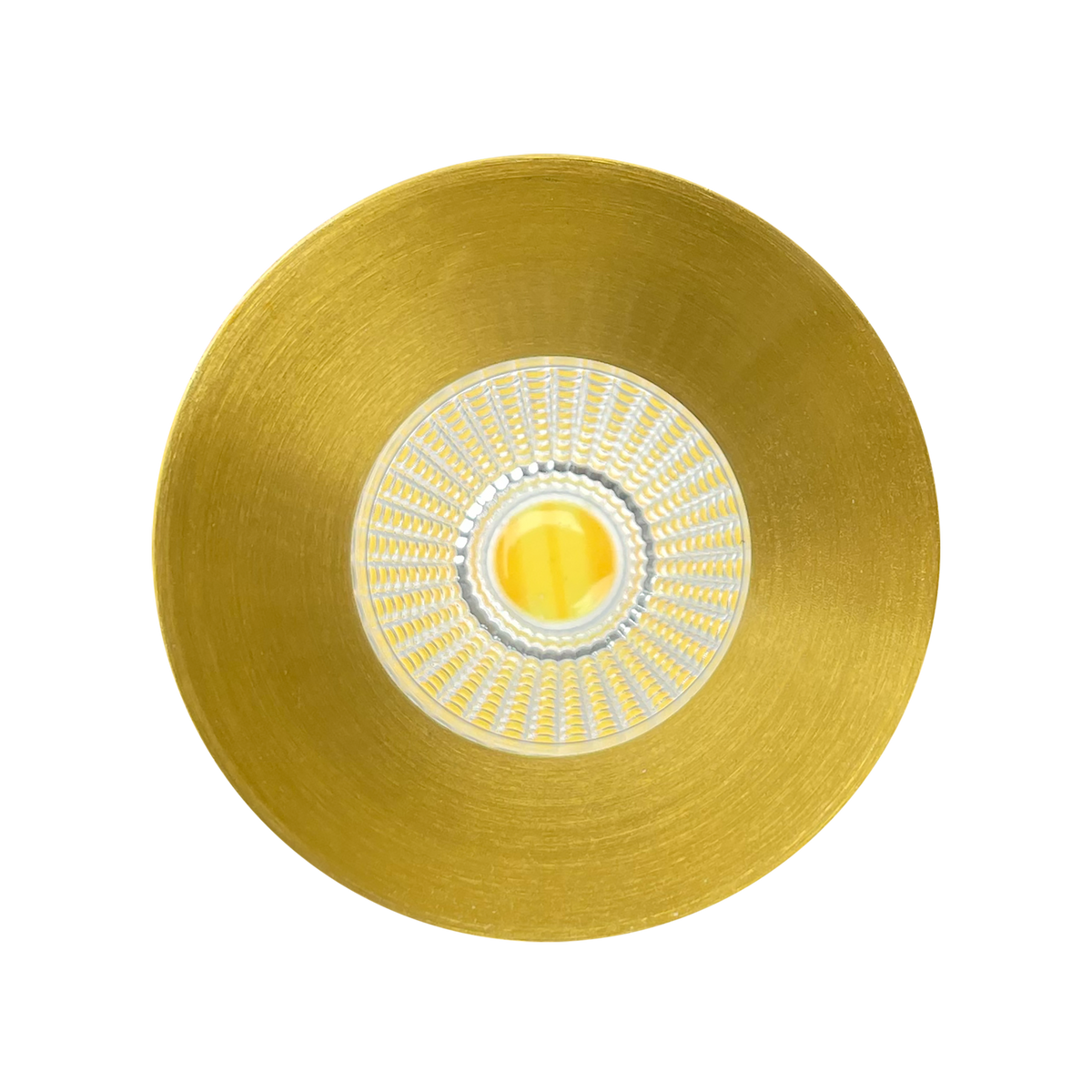 Luxrite LR25423 1" Regressed Trimless Push N' Lock Spotlight Trim Replacement - Brass Finish