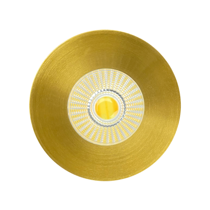Luxrite LR25423 1" Regressed Trimless Push N' Lock Spotlight Trim Replacement - Brass Finish