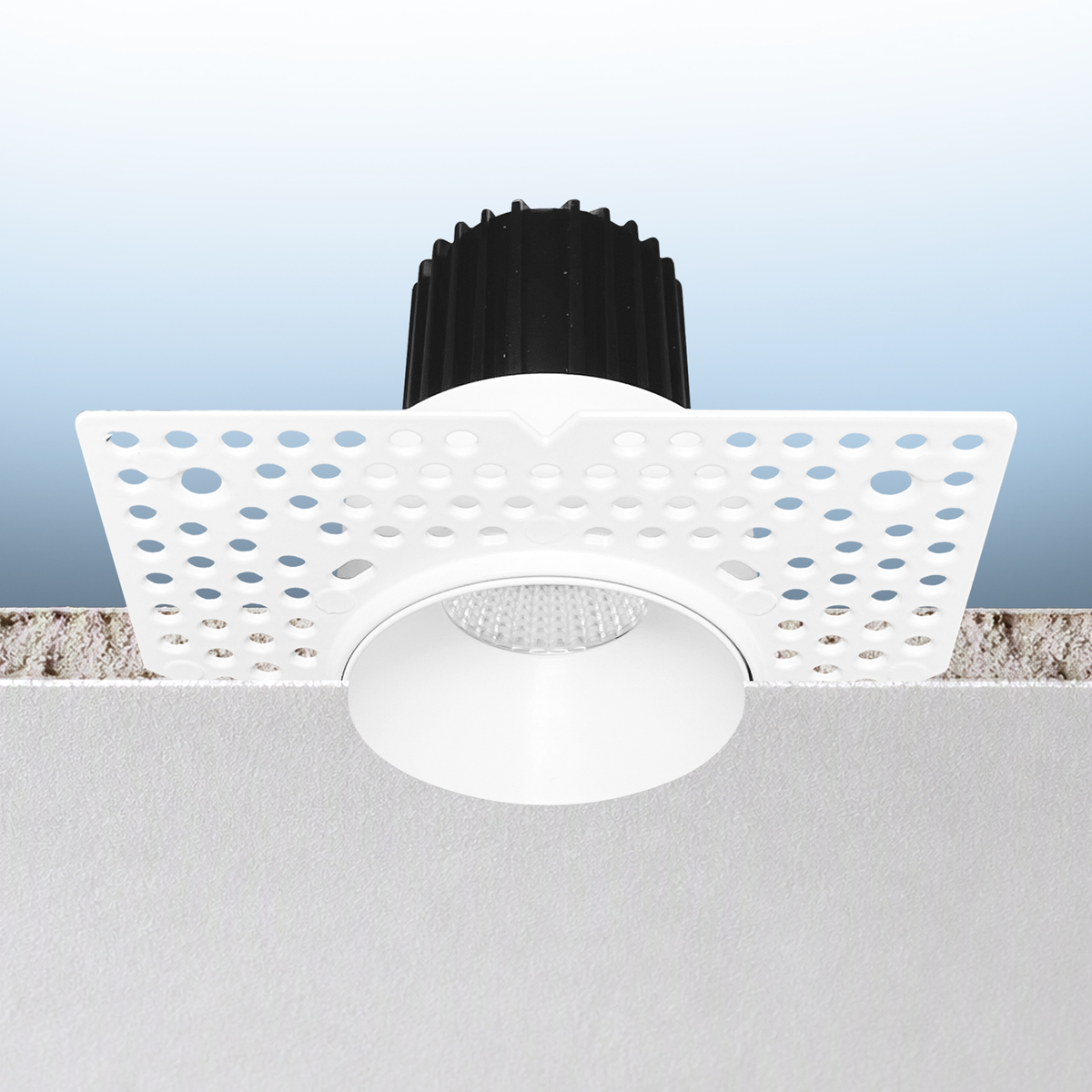 Luxrite LR25431 10W 1" Regressed Trimless Push N' Lock Spotlight - CCT Selectable 60º