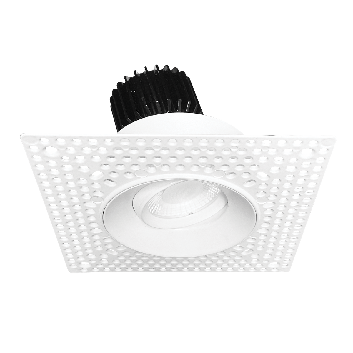 Luxrite LR25433 12W 3" Gimbal Push N' Lock Trimless Spotlight - CCT Selectable Dual Dimming/universal Voltage