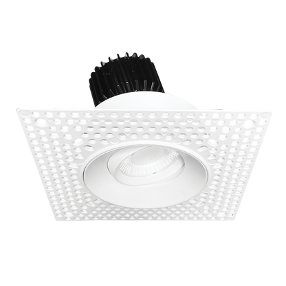Luxrite LR25433 12W 3" Gimbal Push N' Lock Trimless Spotlight - CCT Selectable Dual Dimming/universal Voltage