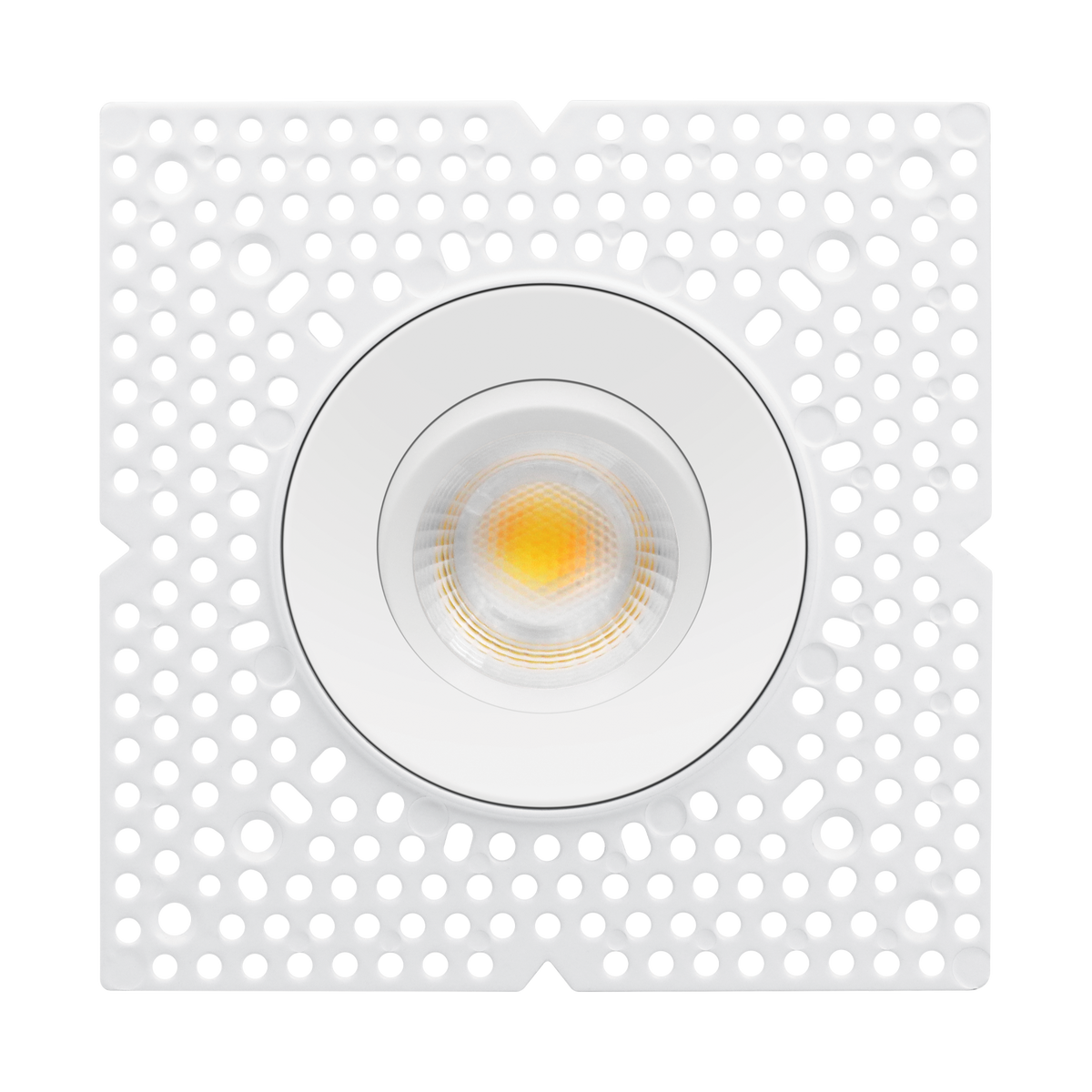 Luxrite LR25433 12W 3" Gimbal Push N' Lock Trimless Spotlight - CCT Selectable Dual Dimming/universal Voltage