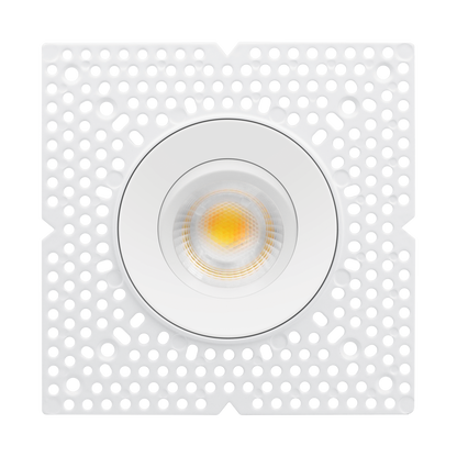 Luxrite LR25433 12W 3" Gimbal Push N' Lock Trimless Spotlight - CCT Selectable Dual Dimming/universal Voltage