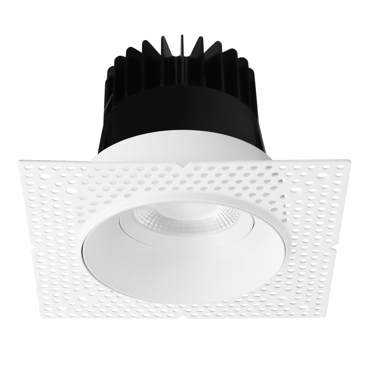 Luxrite LR25434 20W 4" Gimbal Push N' Lock Trimless Spotlight - CCT Selectable Dual Dimming/universal Voltage