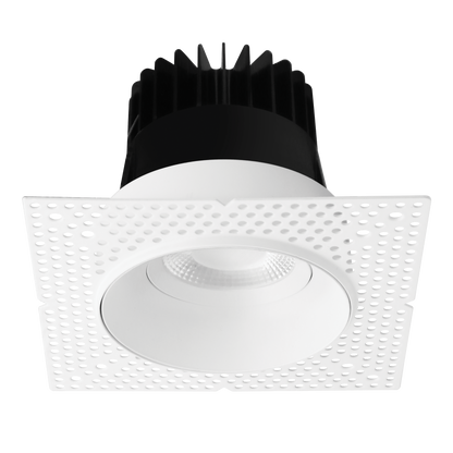 Luxrite LR25434 20W 4" Gimbal Push N' Lock Trimless Spotlight - CCT Selectable Dual Dimming/universal Voltage