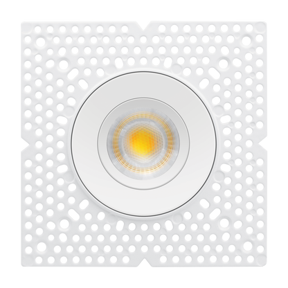 Luxrite LR25434 20W 4" Gimbal Push N' Lock Trimless Spotlight - CCT Selectable Dual Dimming/universal Voltage