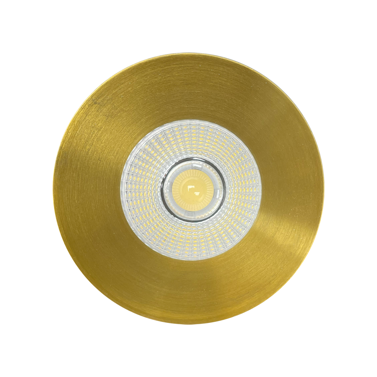 Luxrite LR25435 3" Regressed Trimless Push N' Lock Spotlight Trim Replacement - Brass Finish