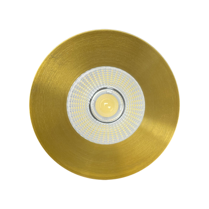 Luxrite LR25435 3" Regressed Trimless Push N' Lock Spotlight Trim Replacement - Brass Finish