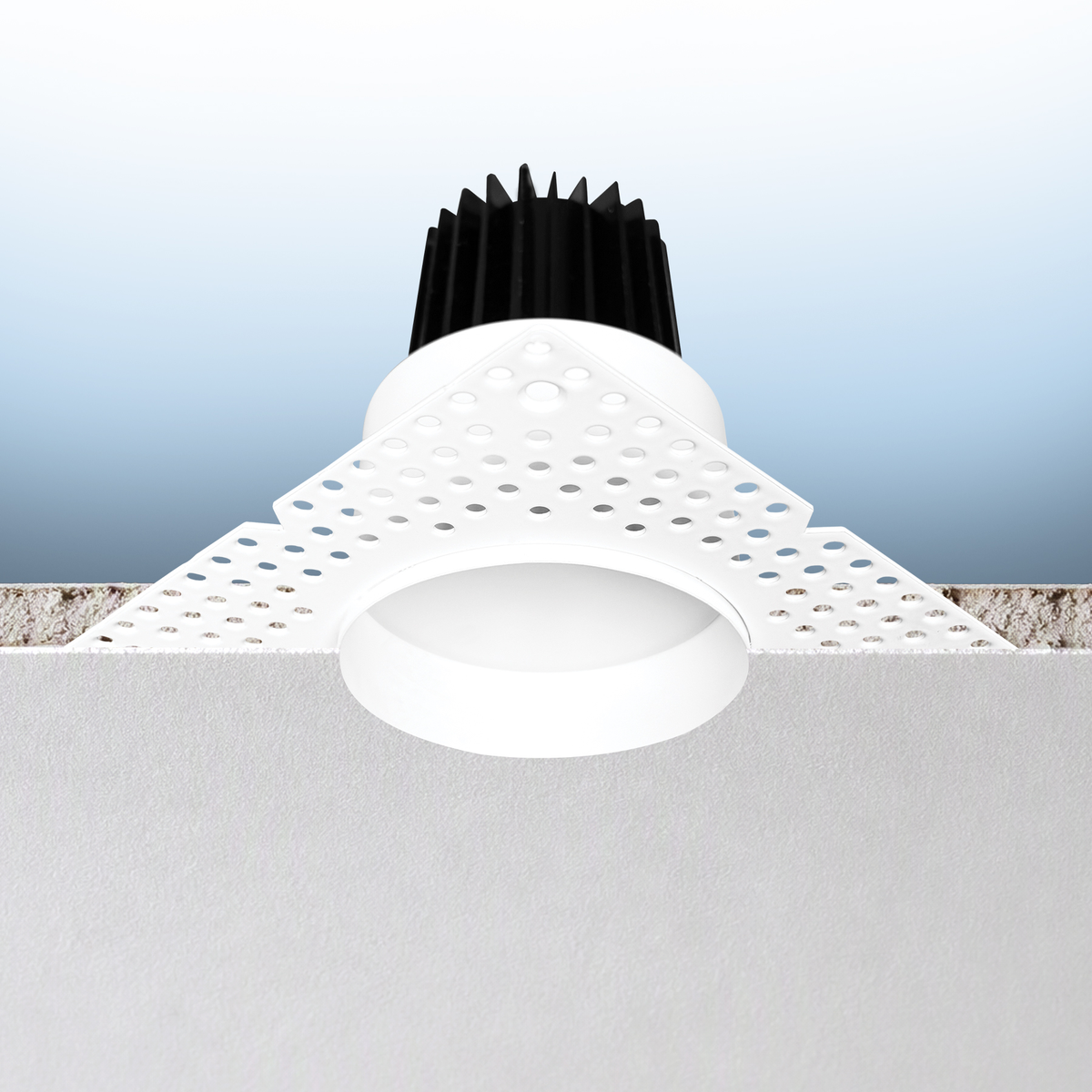 Luxrite LR25436 15W 3" Regressed Trimless Push N' Lock Spotlight - CCT Selectable Universal Voltage/dual Dimming/universal Voltage Round
