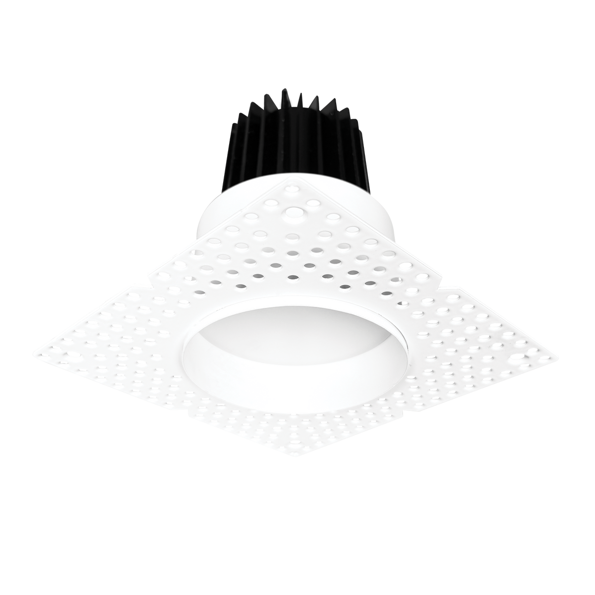 Luxrite LR25436 15W 3" Regressed Trimless Push N' Lock Spotlight - CCT Selectable Universal Voltage/dual Dimming/universal Voltage Round