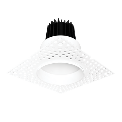 Luxrite LR25436 15W 3" Regressed Trimless Push N' Lock Spotlight - CCT Selectable Universal Voltage/dual Dimming/universal Voltage Round