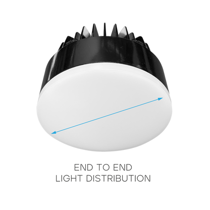 Luxrite LR25438 25W 4" Regressed Trimless Push N' Lock Spotlight - CCT Selectable Universal Voltage/dual Dimming/universal Voltage Round