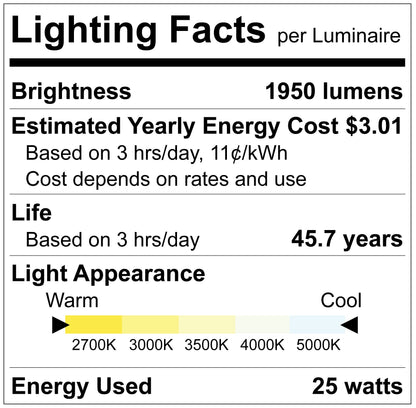 Luxrite LR25438 25W 4" Regressed Trimless Push N' Lock Spotlight - CCT Selectable Universal Voltage/dual Dimming/universal Voltage Round