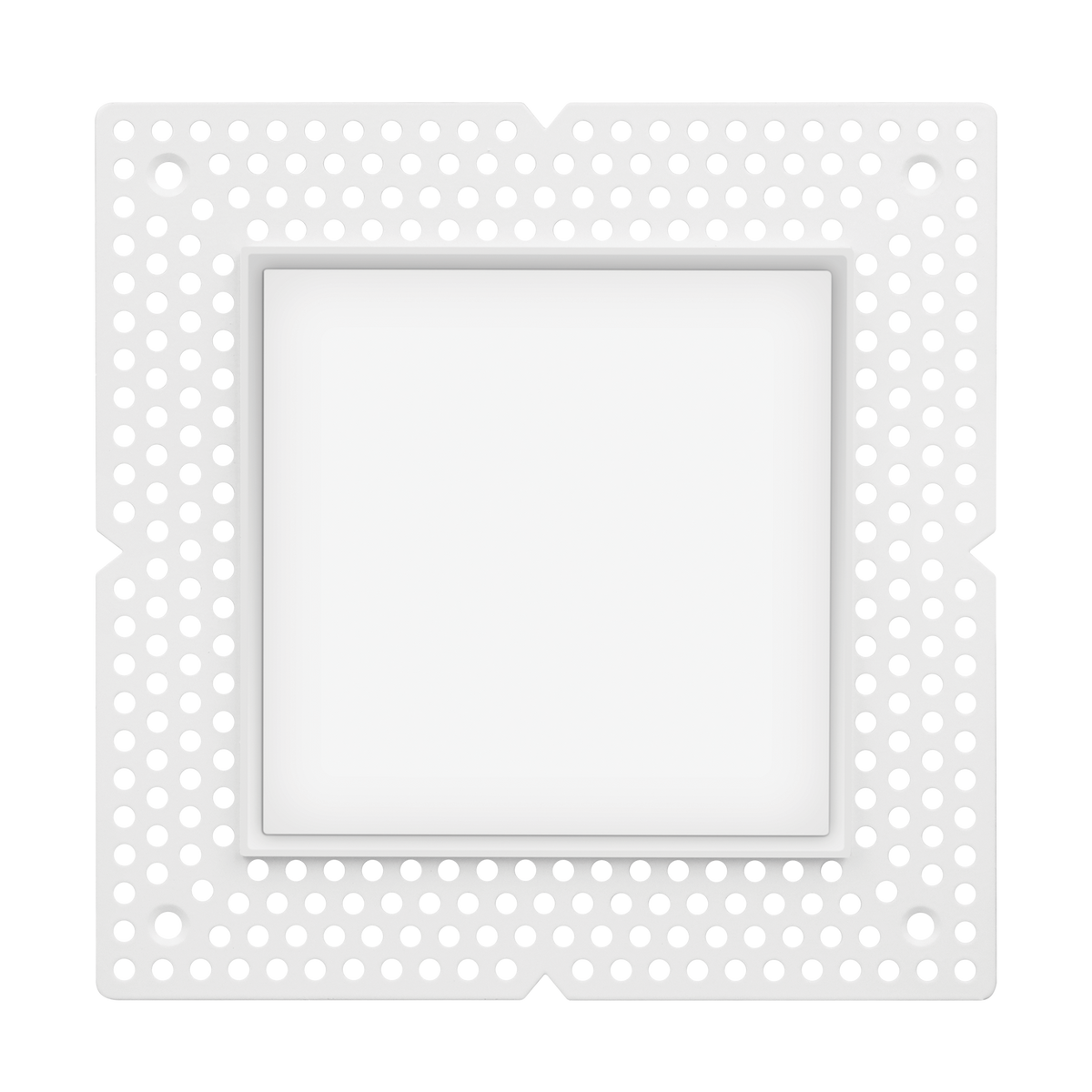 Luxrite LR25439 25W 4" Regressed Trimless Push N' Lock Spotlight - CCT Selectable Universal Voltage/dual Dimming/universal Voltage Square