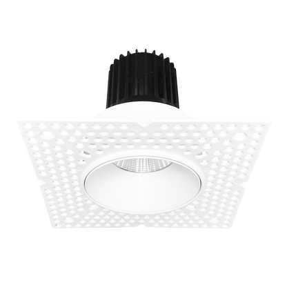 Luxrite LR25445 12W 2" Regressed Trimless Push N' Lock Spotlight - CCT Selectable Dual Dimming/universal Voltage 38º
