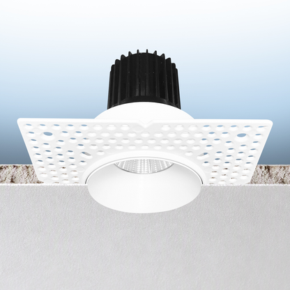 Luxrite LR25445 12W 2" Regressed Trimless Push N' Lock Spotlight - CCT Selectable Dual Dimming/universal Voltage 38º