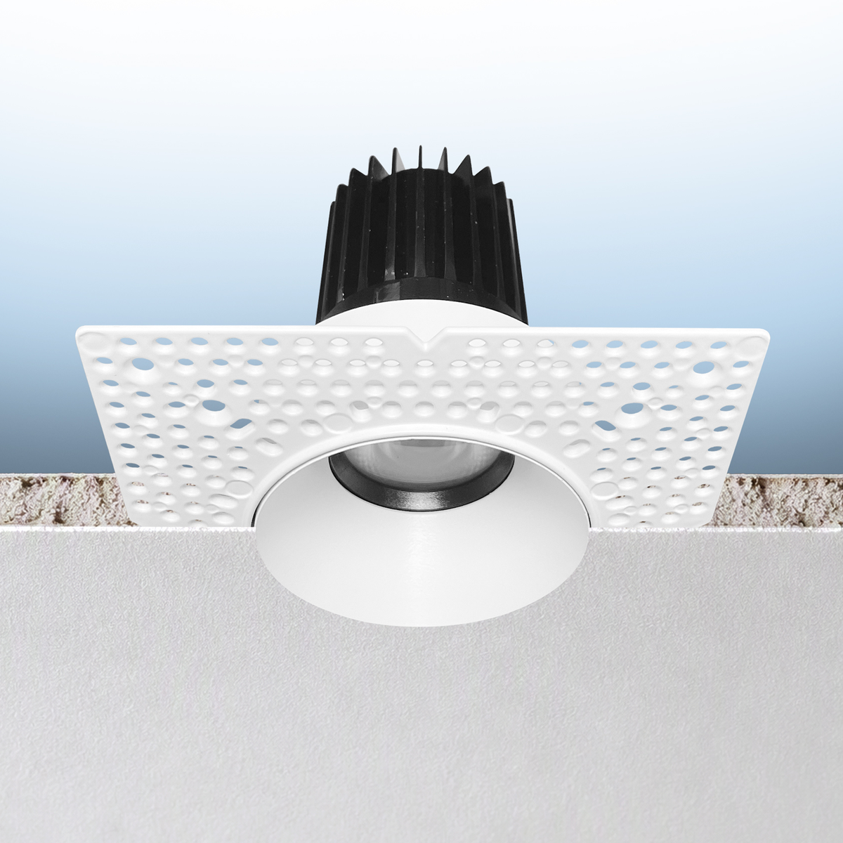 Luxrite LR25453 15W 3" Regressed Trimless Push N' Lock Zoomable Spotlight - CCT Selectable Dual Dimming/universal Voltage