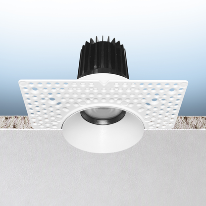 Luxrite LR25453 15W 3" Regressed Trimless Push N' Lock Zoomable Spotlight - CCT Selectable Dual Dimming/universal Voltage