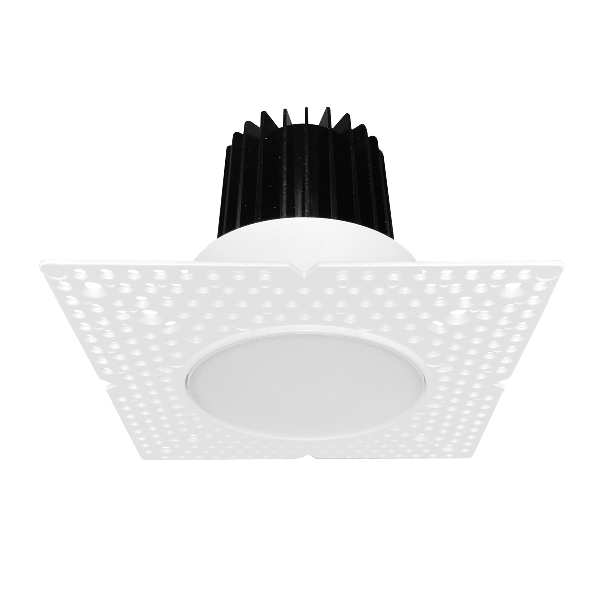 Luxrite LR25454 15W 3" Flat Trimless Push N' Lock Spotlight - CCT Selectable Dual Dimming/universal Voltage