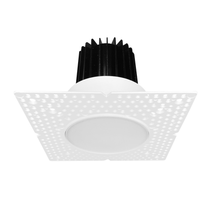 Luxrite LR25454 15W 3" Flat Trimless Push N' Lock Spotlight - CCT Selectable Dual Dimming/universal Voltage