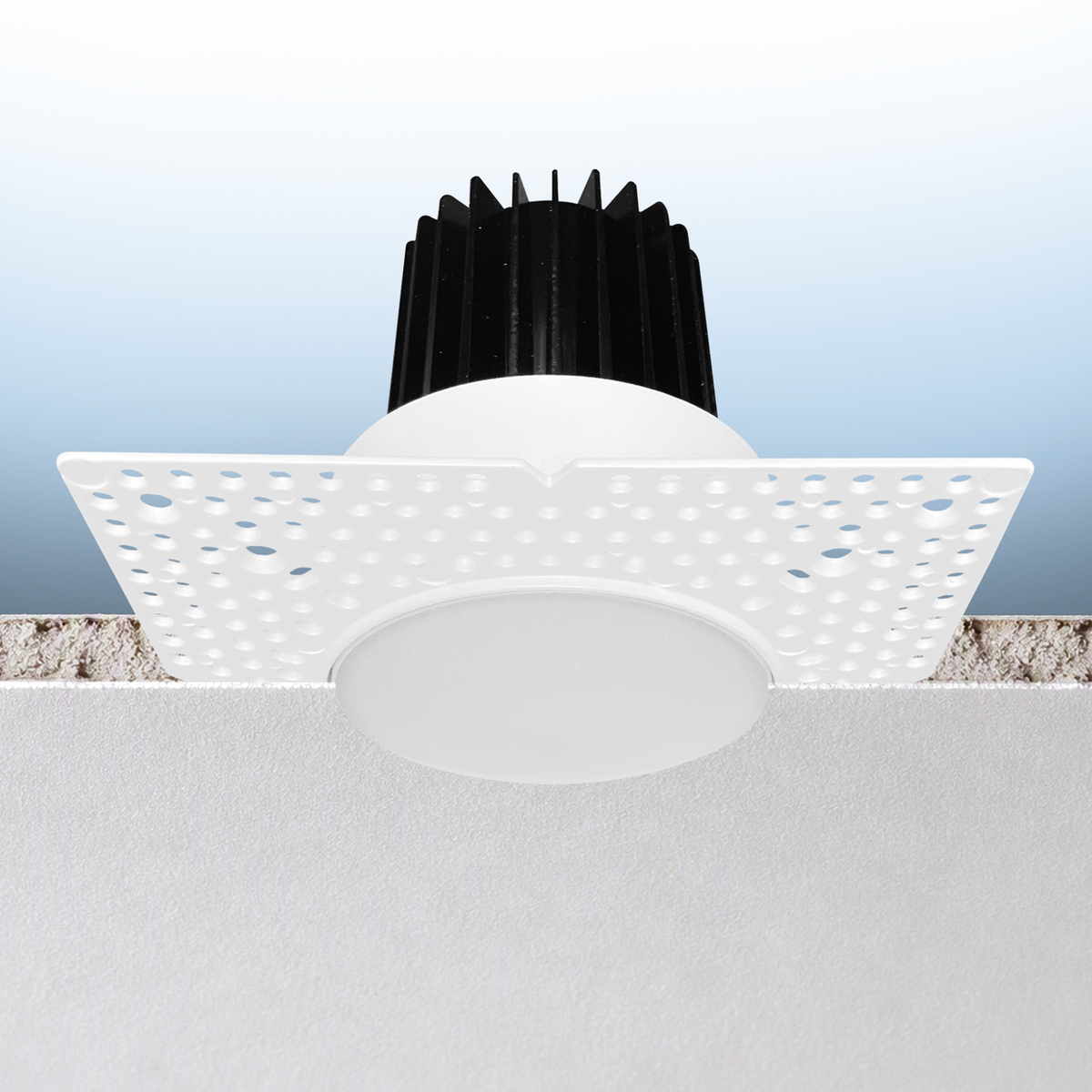 Luxrite LR25454 15W 3" Flat Trimless Push N' Lock Spotlight - CCT Selectable Dual Dimming/universal Voltage