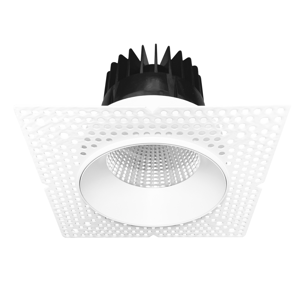 Luxrite LR25460 25W 4" Regressed Trimless Push N' Lock Spotlight - CCT Selectable Dual Dimming/universal Voltage 38º
