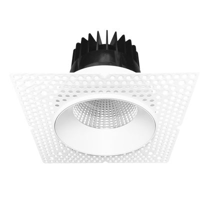 Luxrite LR25460 25W 4" Regressed Trimless Push N' Lock Spotlight - CCT Selectable Dual Dimming/universal Voltage 38º