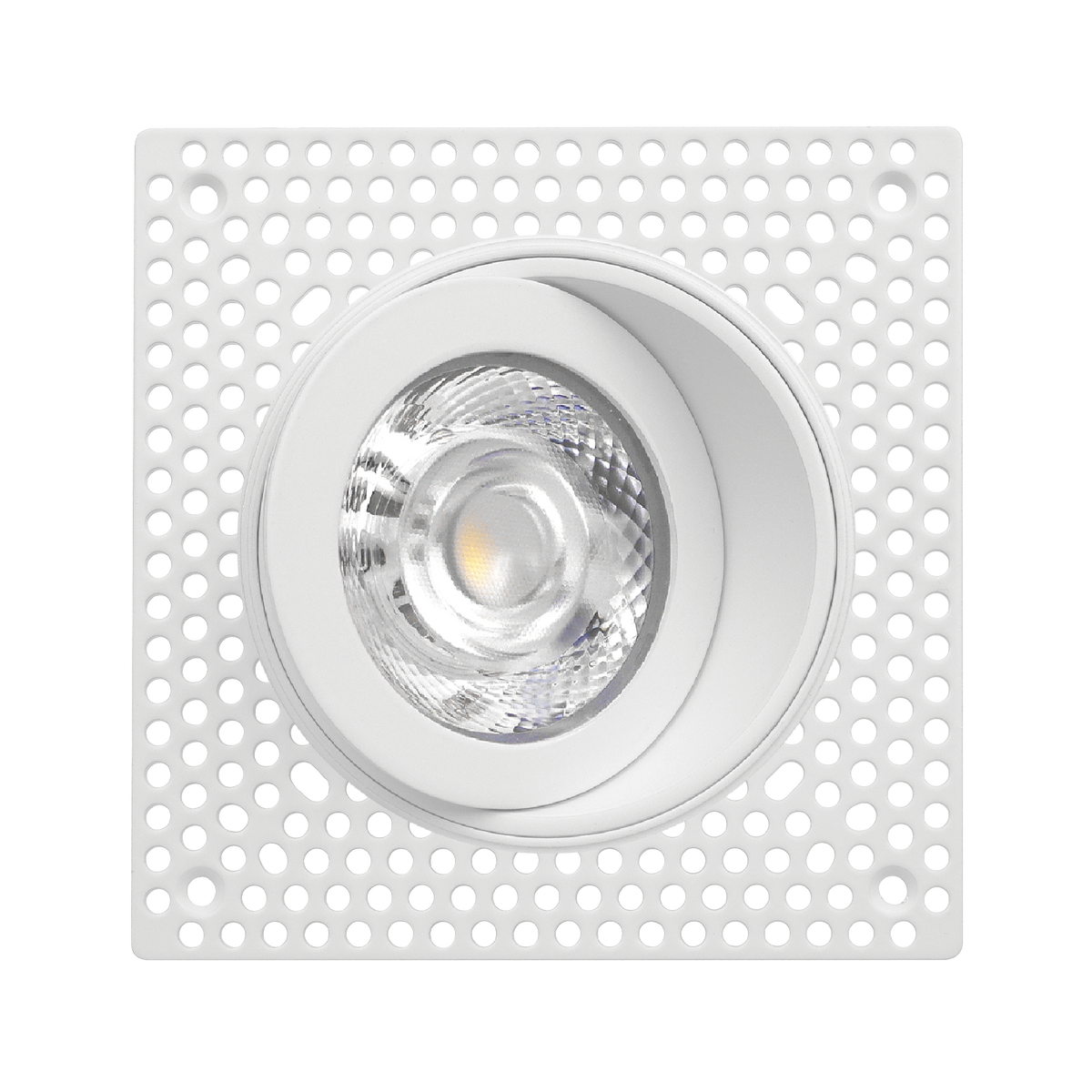 Luxrite LR25462 20W 4" Floating Gimbal Push N' Lock Trimless Spotlight - CCT Selectable Dual Dimming/universal Voltage