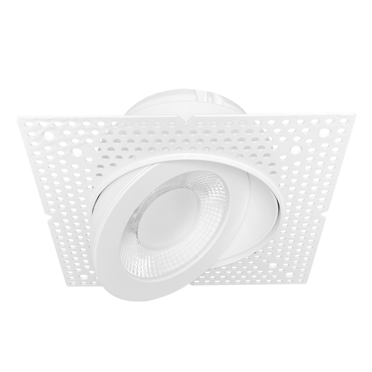 Luxrite LR25462 20W 4" Floating Gimbal Push N' Lock Trimless Spotlight - CCT Selectable Dual Dimming/universal Voltage